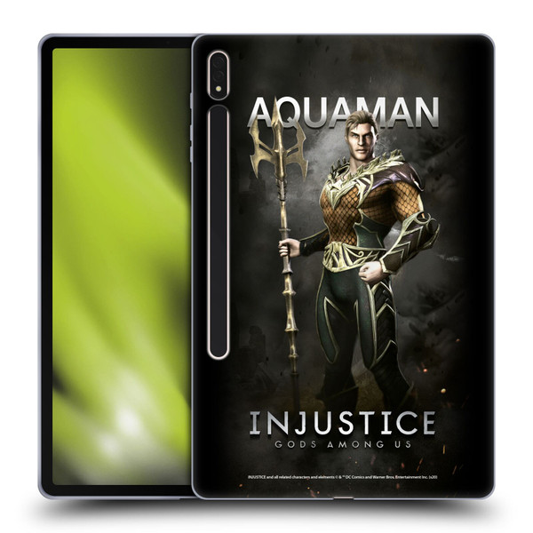 Injustice Gods Among Us Characters Aquaman Soft Gel Case for Samsung Galaxy Tab S8 Plus