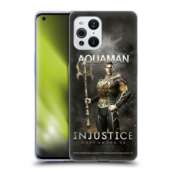 Injustice Gods Among Us Characters Aquaman Soft Gel Case for OPPO Find X3 / Pro