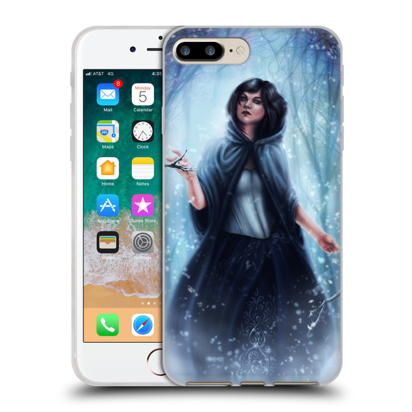 Tiffany "Tito" Toland-Scott Christmas Art Snow White In Snowy Forest Soft Gel Case for Apple iPhone 7 Plus / iPhone 8 Plus
