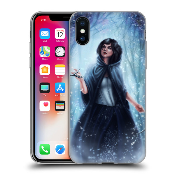 Tiffany "Tito" Toland-Scott Christmas Art Snow White In Snowy Forest Soft Gel Case for Apple iPhone X / iPhone XS