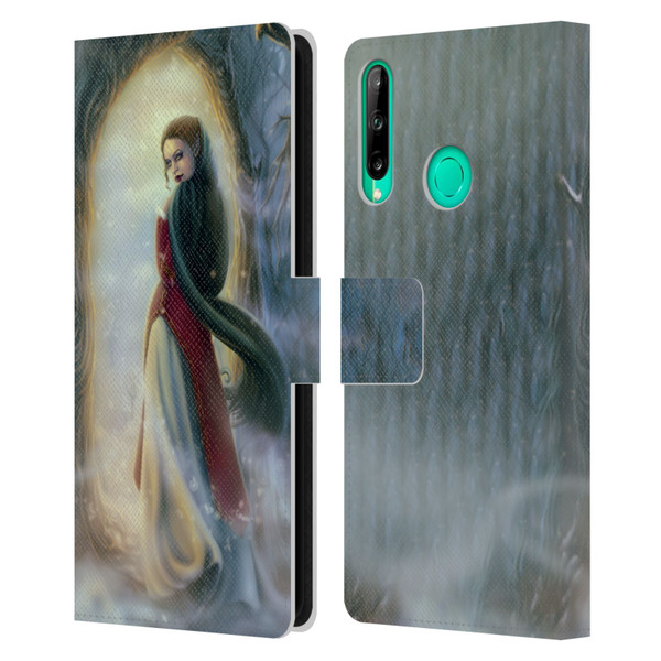 Tiffany "Tito" Toland-Scott Christmas Art Elf Woman In Snowy Forest Leather Book Wallet Case Cover For Huawei P40 lite E