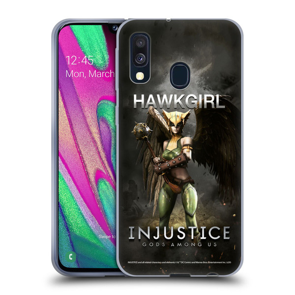 Injustice Gods Among Us Characters Hawkgirl Soft Gel Case for Samsung Galaxy A40 (2019)