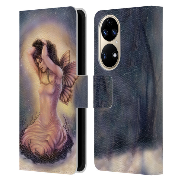 Tiffany "Tito" Toland-Scott Fairies Pink Winter Leather Book Wallet Case Cover For Huawei P50