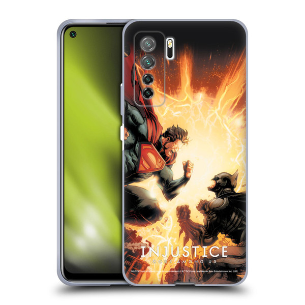 Injustice Gods Among Us Key Art Battle Soft Gel Case for Huawei Nova 7 SE/P40 Lite 5G