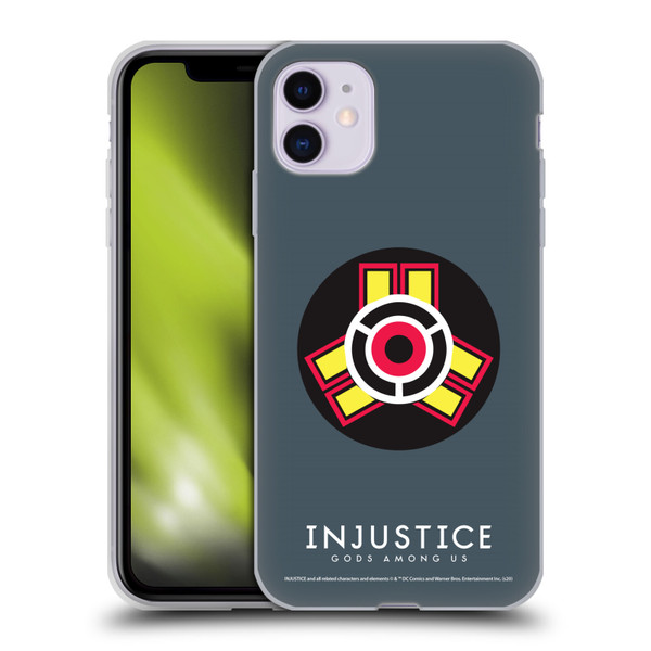 Injustice Gods Among Us Key Art Game Logo Soft Gel Case for Apple iPhone 11