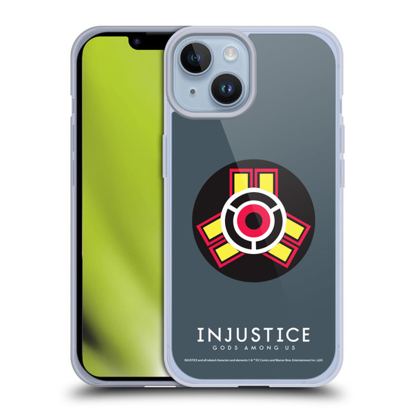 Injustice Gods Among Us Key Art Game Logo Soft Gel Case for Apple iPhone 14