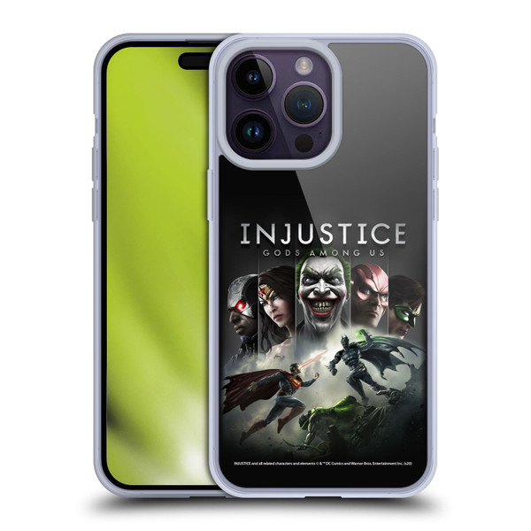 Injustice Gods Among Us Key Art Poster Soft Gel Case for Apple iPhone 14 Pro Max