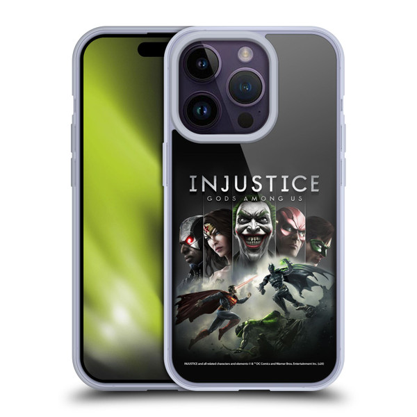 Injustice Gods Among Us Key Art Poster Soft Gel Case for Apple iPhone 14 Pro