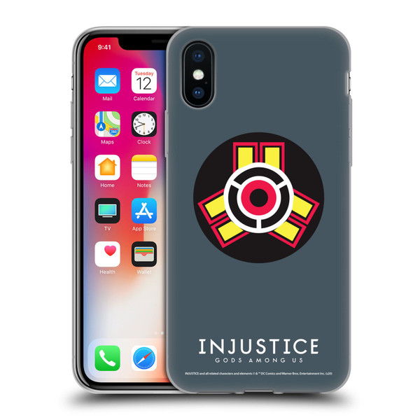 Injustice Gods Among Us Key Art Game Logo Soft Gel Case for Apple iPhone X / iPhone XS