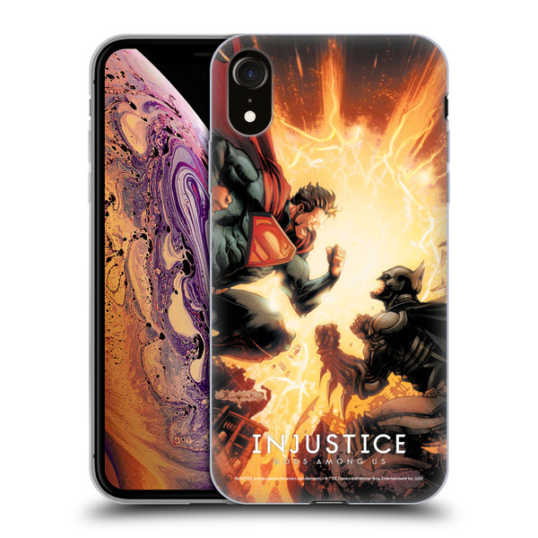 Injustice Gods Among Us Key Art Battle Soft Gel Case for Apple iPhone XR