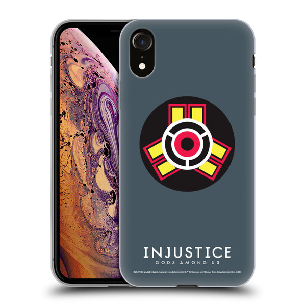 Injustice Gods Among Us Key Art Game Logo Soft Gel Case for Apple iPhone XR