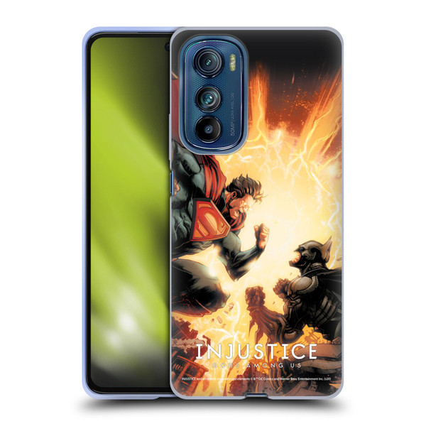 Injustice Gods Among Us Key Art Battle Soft Gel Case for Motorola Edge 30