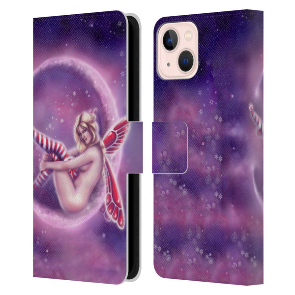 Tiffany "Tito" Toland-Scott Fairies Peppermint Leather Book Wallet Case Cover For Apple iPhone 13