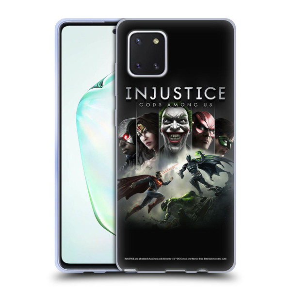 Injustice Gods Among Us Key Art Poster Soft Gel Case for Samsung Galaxy Note10 Lite