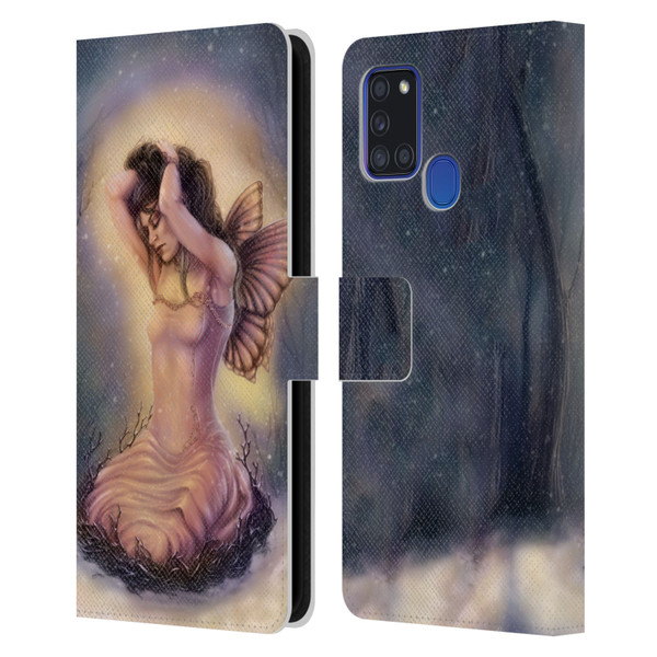 Tiffany "Tito" Toland-Scott Fairies Pink Winter Leather Book Wallet Case Cover For Samsung Galaxy A21s (2020)