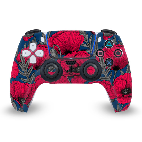 Katerina Kirilova Patterns Night Poppy Garden Vinyl Sticker Skin Decal Cover for Sony PS5 Sony DualSense Controller