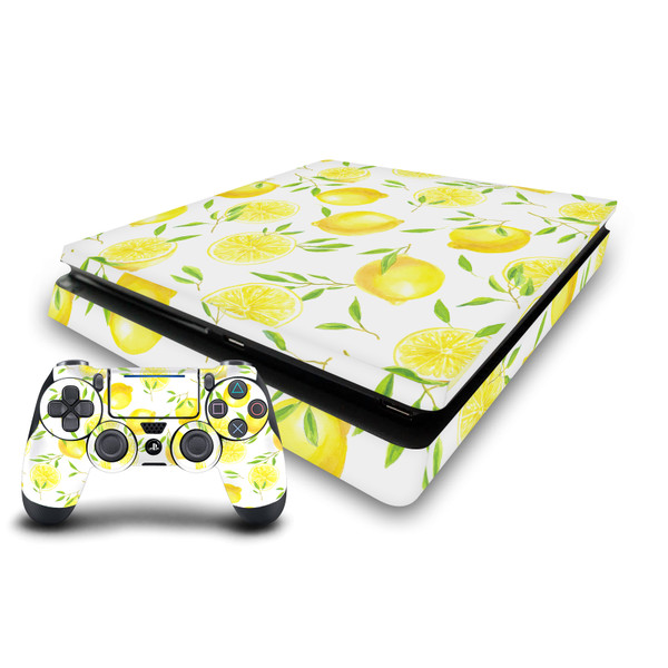 Katerina Kirilova Patterns Lemons Vinyl Sticker Skin Decal Cover for Sony PS4 Slim Console & Controller