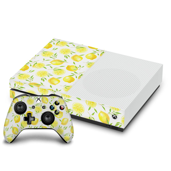 Katerina Kirilova Patterns Lemons Vinyl Sticker Skin Decal Cover for Microsoft One S Console & Controller