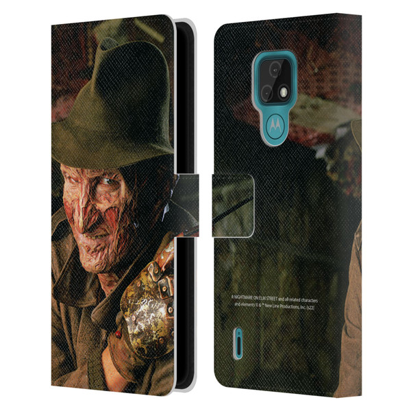 A Nightmare On Elm Street 4 The Dream Master Graphics Freddy Leather Book Wallet Case Cover For Motorola Moto E7
