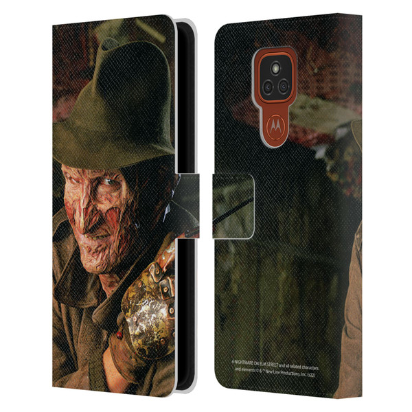 A Nightmare On Elm Street 4 The Dream Master Graphics Freddy Leather Book Wallet Case Cover For Motorola Moto E7 Plus