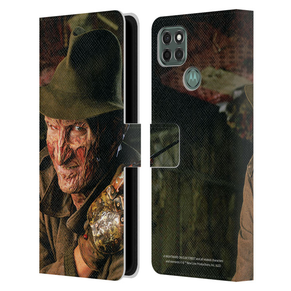 A Nightmare On Elm Street 4 The Dream Master Graphics Freddy Leather Book Wallet Case Cover For Motorola Moto G9 Power