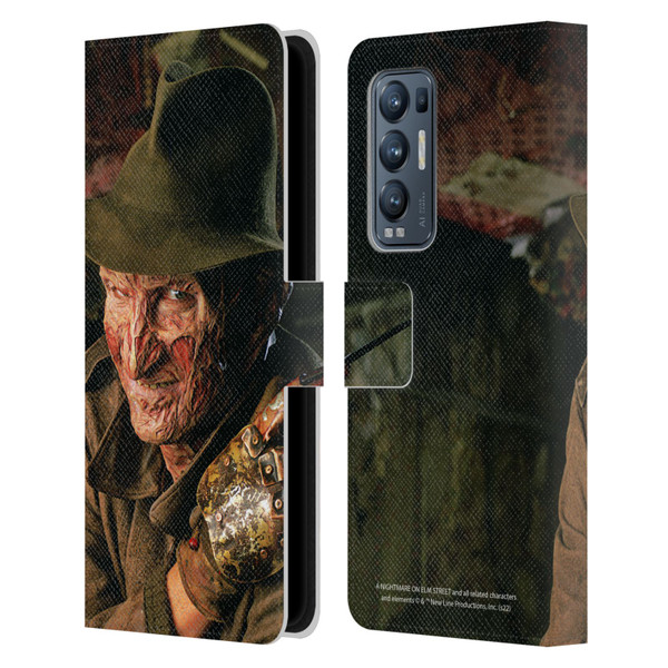 A Nightmare On Elm Street 4 The Dream Master Graphics Freddy Leather Book Wallet Case Cover For OPPO Find X3 Neo / Reno5 Pro+ 5G
