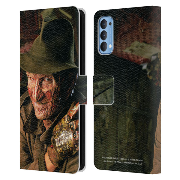 A Nightmare On Elm Street 4 The Dream Master Graphics Freddy Leather Book Wallet Case Cover For OPPO Reno 4 5G