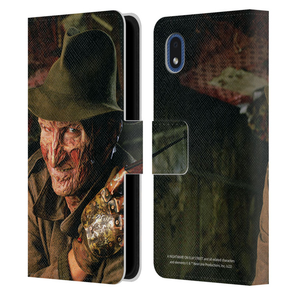 A Nightmare On Elm Street 4 The Dream Master Graphics Freddy Leather Book Wallet Case Cover For Samsung Galaxy A01 Core (2020)