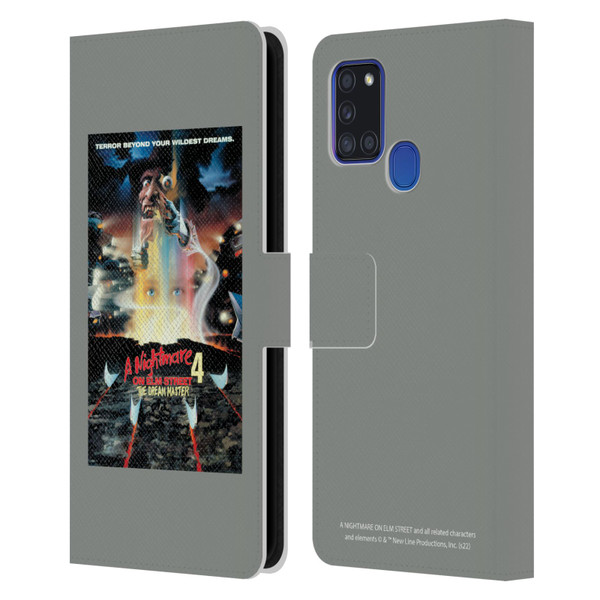A Nightmare On Elm Street 4 The Dream Master Graphics Poster Leather Book Wallet Case Cover For Samsung Galaxy A21s (2020)