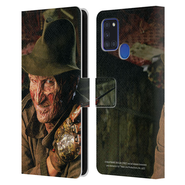 A Nightmare On Elm Street 4 The Dream Master Graphics Freddy Leather Book Wallet Case Cover For Samsung Galaxy A21s (2020)