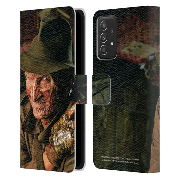 A Nightmare On Elm Street 4 The Dream Master Graphics Freddy Leather Book Wallet Case Cover For Samsung Galaxy A52 / A52s / 5G (2021)
