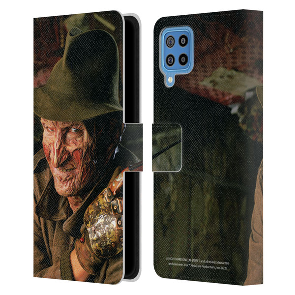 A Nightmare On Elm Street 4 The Dream Master Graphics Freddy Leather Book Wallet Case Cover For Samsung Galaxy F22 (2021)