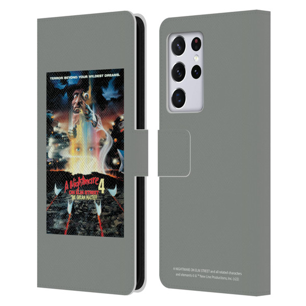 A Nightmare On Elm Street 4 The Dream Master Graphics Poster Leather Book Wallet Case Cover For Samsung Galaxy S21 Ultra 5G