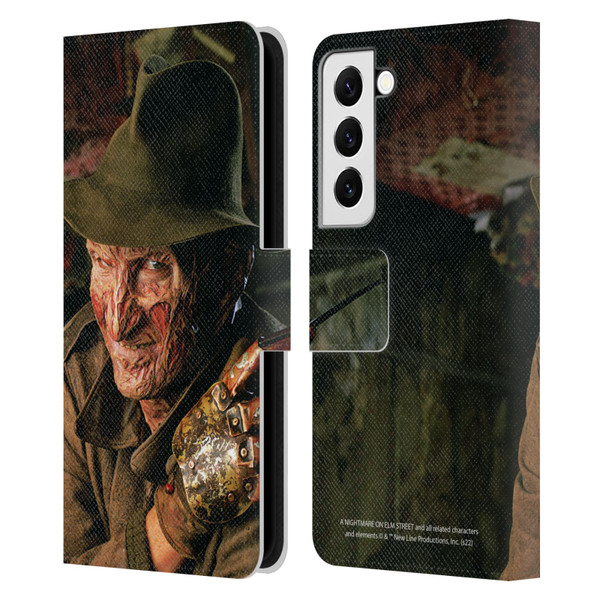 A Nightmare On Elm Street 4 The Dream Master Graphics Freddy Leather Book Wallet Case Cover For Samsung Galaxy S22 5G