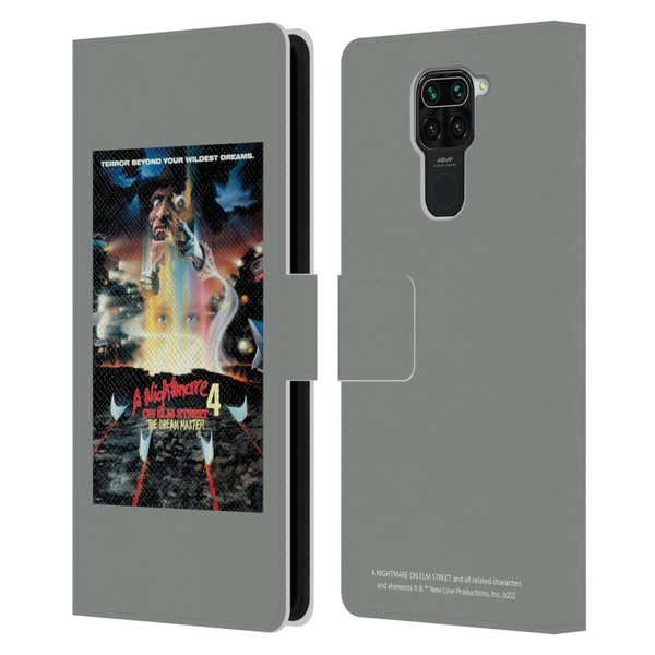 A Nightmare On Elm Street 4 The Dream Master Graphics Poster Leather Book Wallet Case Cover For Xiaomi Redmi Note 9 / Redmi 10X 4G