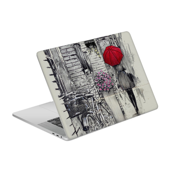 LouiJoverArt Red Ink Amsterdam Walk Vinyl Sticker Skin Decal Cover for Apple MacBook Pro 16" A2141