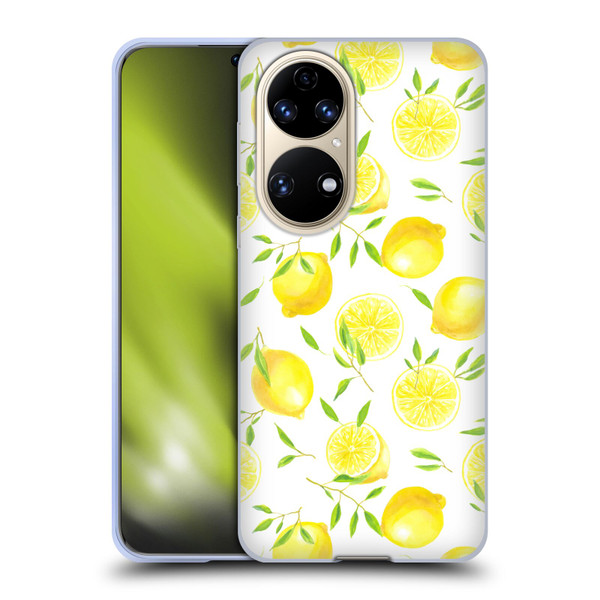 Katerina Kirilova Fruits & Foliage Patterns Lemons Soft Gel Case for Huawei P50