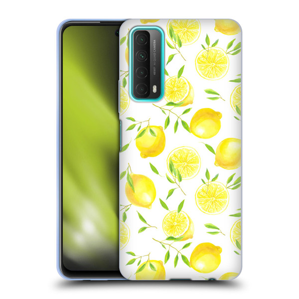 Katerina Kirilova Fruits & Foliage Patterns Lemons Soft Gel Case for Huawei P Smart (2021)