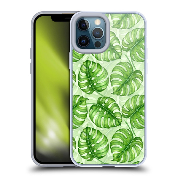 Katerina Kirilova Fruits & Foliage Patterns Monstera Soft Gel Case for Apple iPhone 12 Pro Max