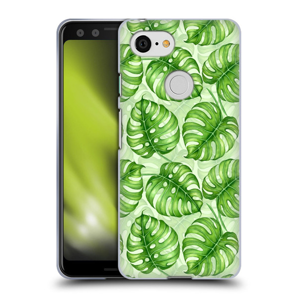 Katerina Kirilova Fruits & Foliage Patterns Monstera Soft Gel Case for Google Pixel 3
