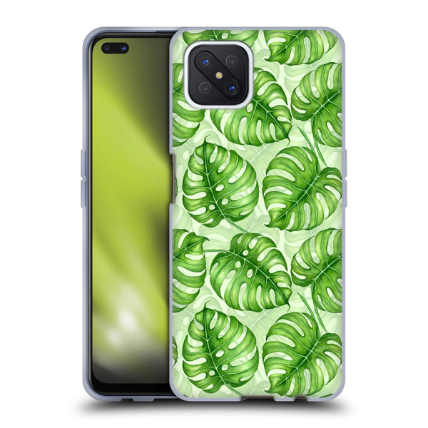 Katerina Kirilova Fruits & Foliage Patterns Monstera Soft Gel Case for OPPO Reno4 Z 5G