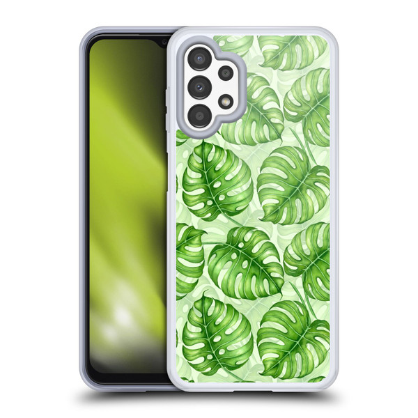 Katerina Kirilova Fruits & Foliage Patterns Monstera Soft Gel Case for Samsung Galaxy A13 (2022)