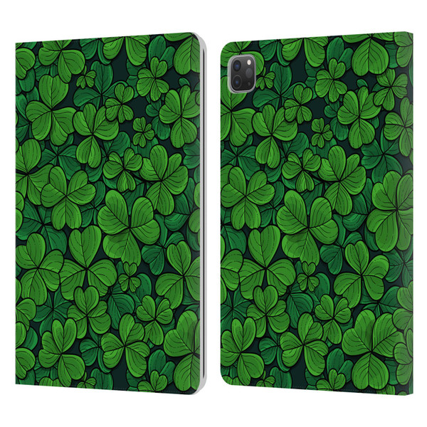 Katerina Kirilova Fruits & Foliage Patterns Clovers Leather Book Wallet Case Cover For Apple iPad Pro 11 2020 / 2021 / 2022