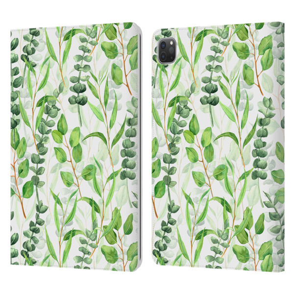Katerina Kirilova Fruits & Foliage Patterns Eucalyptus Mix Leather Book Wallet Case Cover For Apple iPad Pro 11 2020 / 2021 / 2022