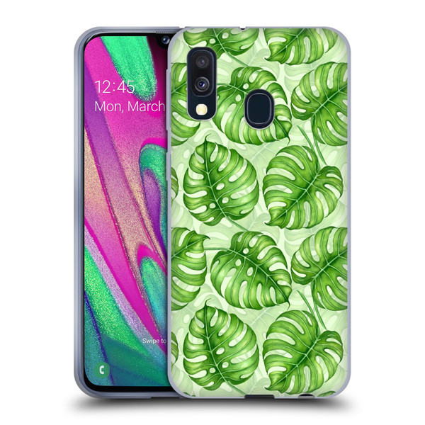 Katerina Kirilova Fruits & Foliage Patterns Monstera Soft Gel Case for Samsung Galaxy A40 (2019)
