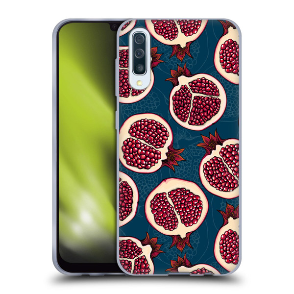 Katerina Kirilova Fruits & Foliage Patterns Pomegranate Slices Soft Gel Case for Samsung Galaxy A50/A30s (2019)