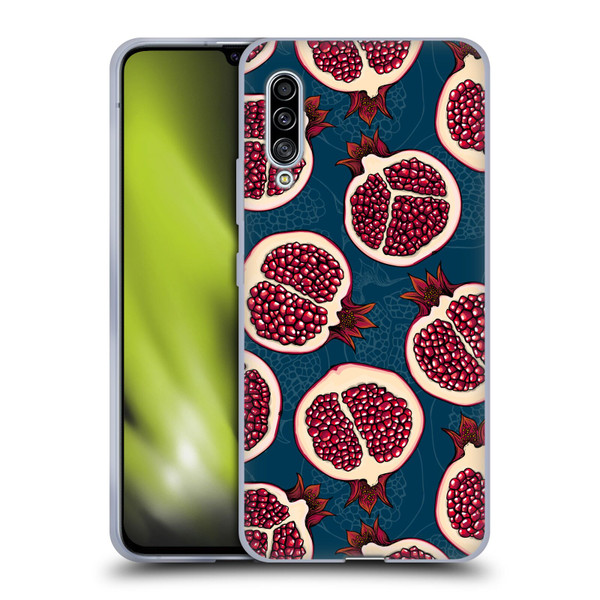 Katerina Kirilova Fruits & Foliage Patterns Pomegranate Slices Soft Gel Case for Samsung Galaxy A90 5G (2019)