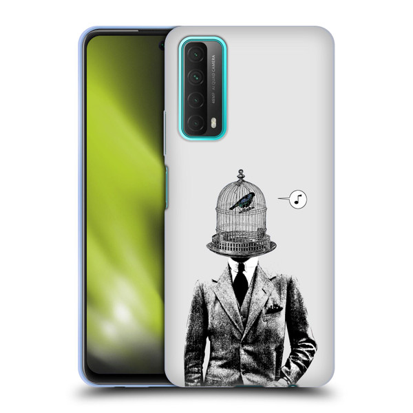 LouiJoverArt Black And White Plumage Soft Gel Case for Huawei P Smart (2021)