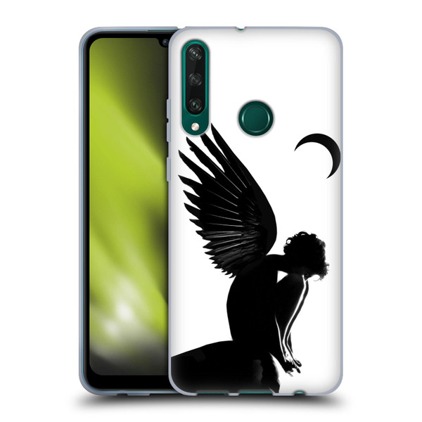 LouiJoverArt Black And White Angel Soft Gel Case for Huawei Y6p