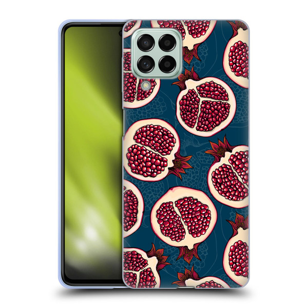 Katerina Kirilova Fruits & Foliage Patterns Pomegranate Slices Soft Gel Case for Samsung Galaxy M53 (2022)